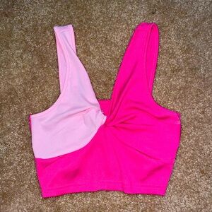 Pink Cropped Tank Top